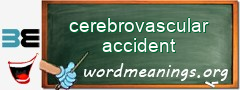 WordMeaning blackboard for cerebrovascular accident